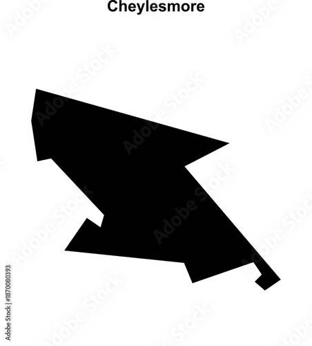 Cheylesmore (England) blank outline map