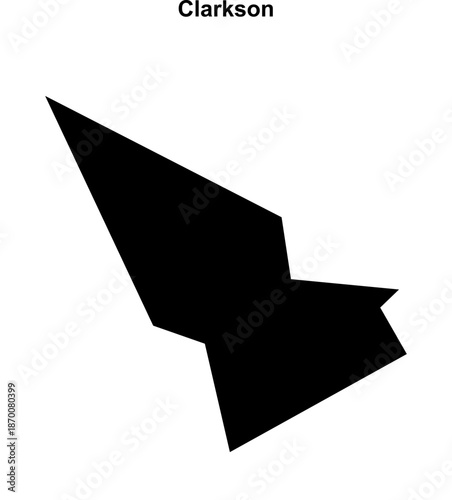 Clarkson (England) blank outline map