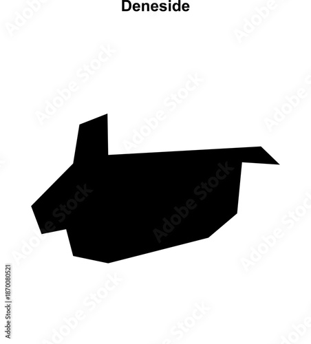 Deneside (England) blank outline map