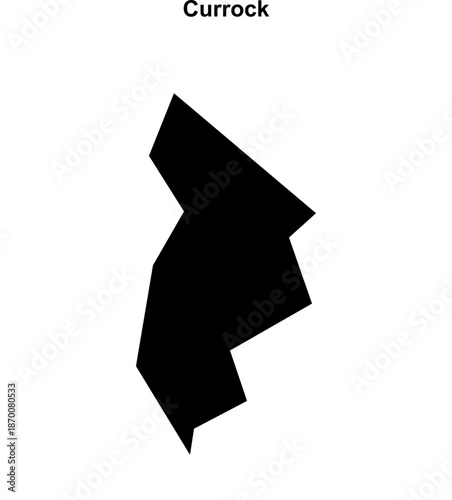 Currock (England) blank outline map