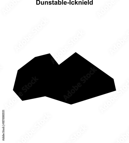 Dunstable-Icknield (England) blank outline map