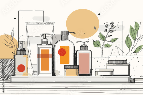 vector illustration of a cosmetic product