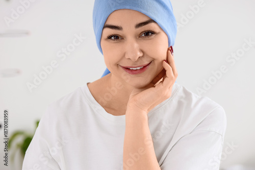 Young woman after chemother...