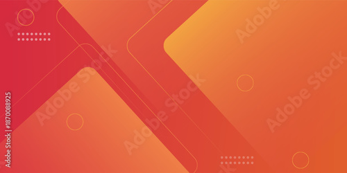 Abstract colorful orange square overlap 3D background. Trendy shapes pattern combination. Eps10 vector