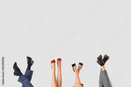 Legs of business people on ...