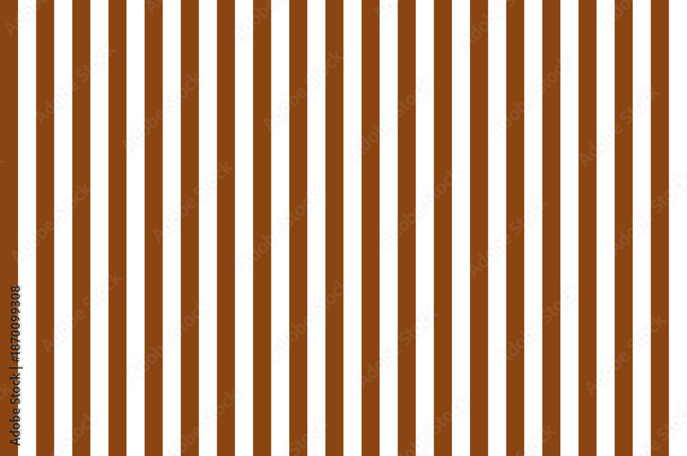 Obraz premium SaddleBrown color and white color background with lines. traditional vertical striped background texture.