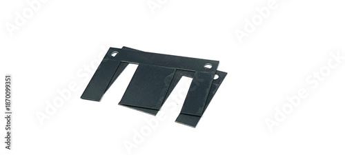 Photos Ferrite core in a transformer on a white background.