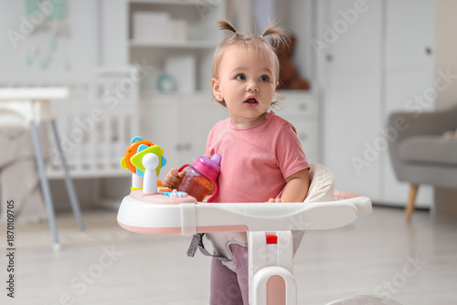 Cute little baby girl with ...