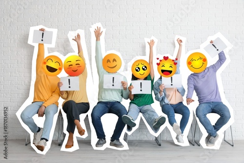 Group of people with happy ...