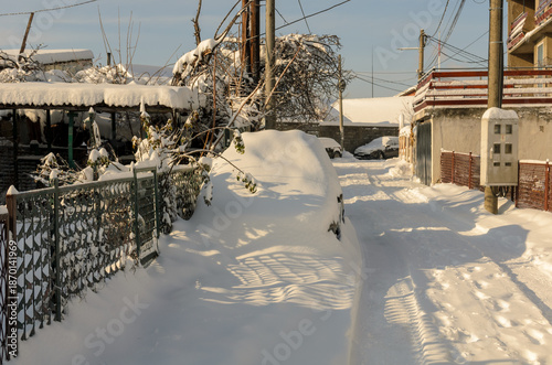 January 8, 2026 - Belgrade, Serbia. A sunny day in a city that is under a snow cover after a Winter storm