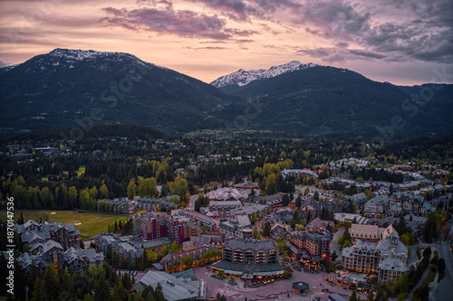 Aerial View of Whistler, British Columbia during Summer