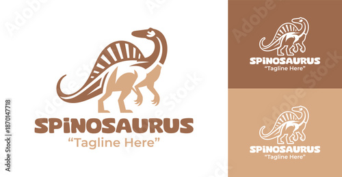 Spinosaurus Logo Modern Minimalist Creative Identity