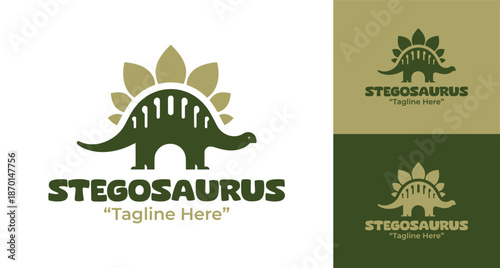 Stegosaurus Logo Modern Minimalist Creative Identity