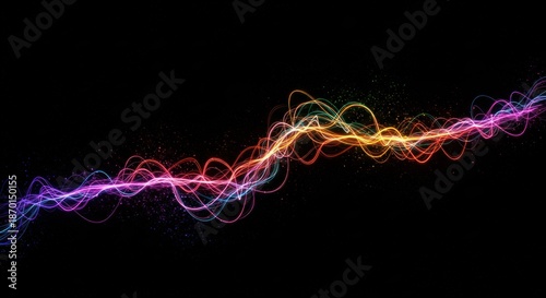 Abstract colorful flowing shapes design