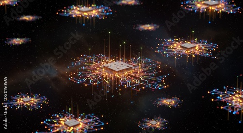 Abstract colorful shapes design background