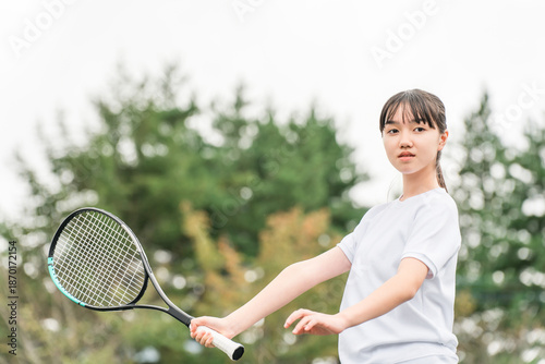 Fotografi Elementary school, junior high school, and high school girls in gym clothes play