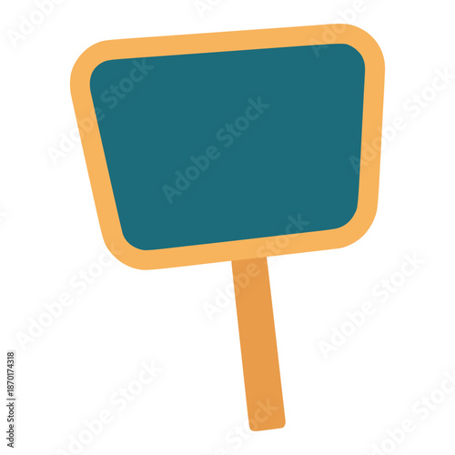 blank wood board flat color vector illustration template design