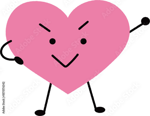 元気なハートのキャラクター