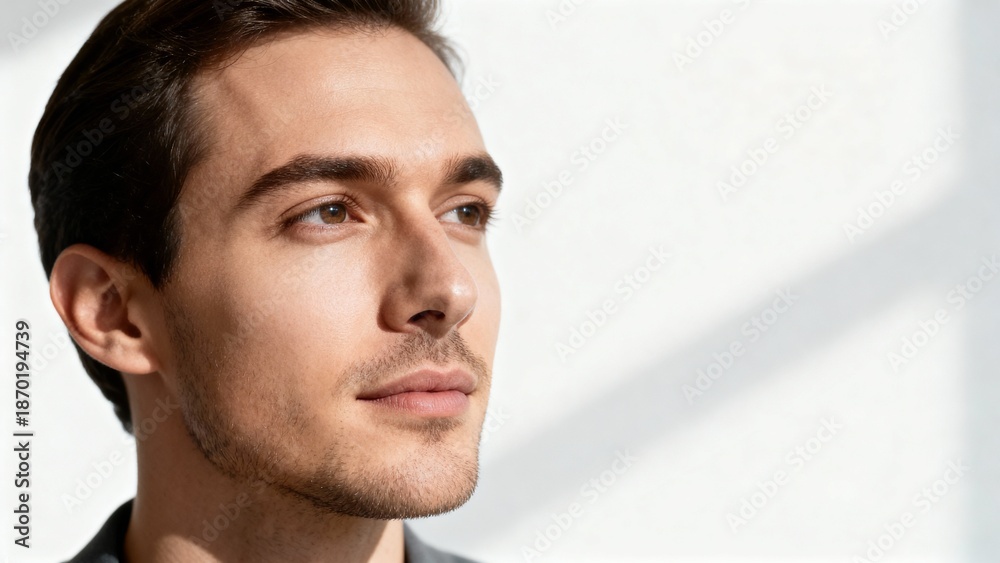 Fototapeta premium White abstract background, soft shadow depth, clean Instagram feed, high resolution, ultra clean, no text, no logo