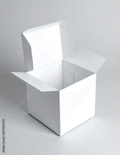 Empty white box open