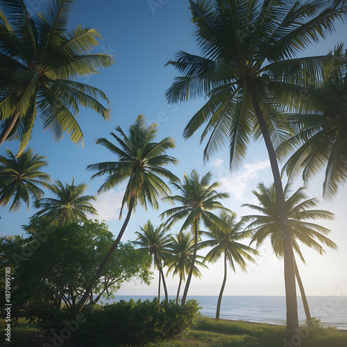 Such a beautiful and eye-catching view of palm trees