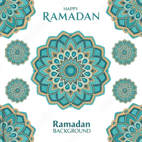 Ramadan Kareem Background with Mandala Patterns