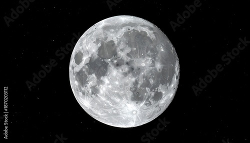 Full moon in dark space