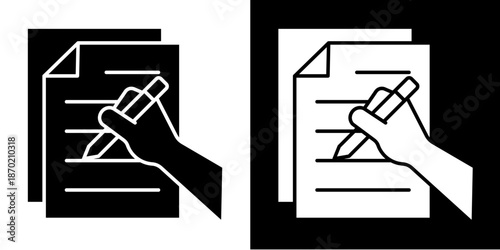 Plan  Icon Set White Glyph Style Collection