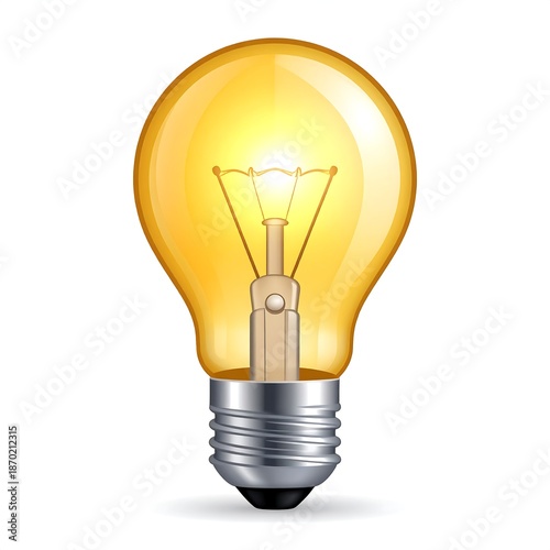 Illuminated lightbulb illustration