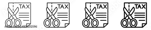 Tax Document  Icon Set Different Style Collection