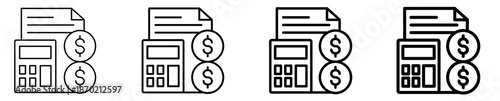 Financial Report  Icon Set Different Style Collection