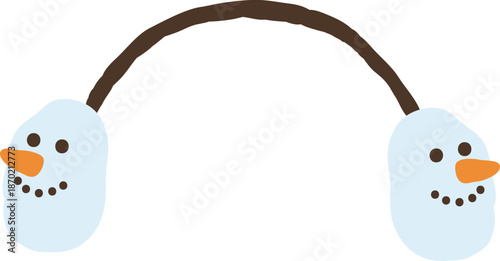 Cute Earmuffs Icon. Colorful Flat Illustration of Winter Ear Warmers for Kids