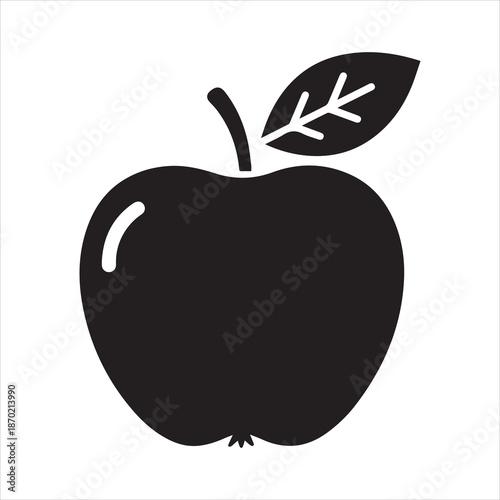 apple with leaf vector