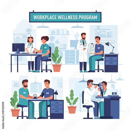 Workplace Wellness Program with Medical Professionals and Employees.