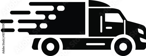 Express delivery truck icon. fast shipping and logistics service vector symbol graphic
