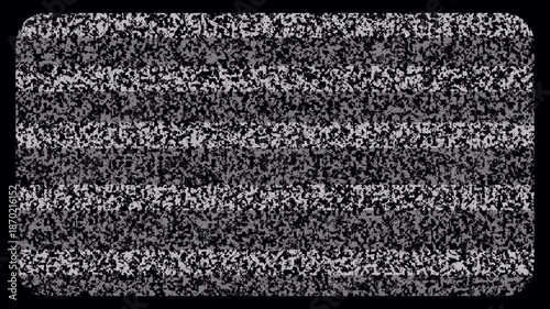 Analog TV Static Glitch Effect Background: Old Television Noise, No Signal Flicker Animation, Retro Screen Distortion Loop 4k video animation seamless loop