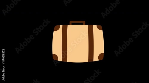 Wallpaper Mural Briefcase Travel Suitcase Business Bag Icon Concept Animation with Alpha Channel Torontodigital.ca