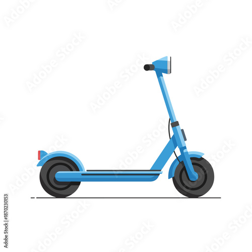 3d render of a blue child scooter isolated on a white background as a fun play object for baby transportation and childhood ride adventures