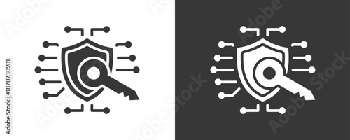 Encryption Key Icon Set Multiple Style Collection