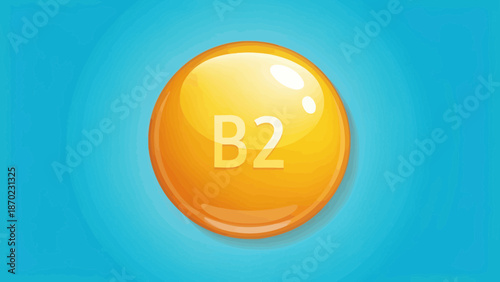 Glossy Vitamin B2 Pill