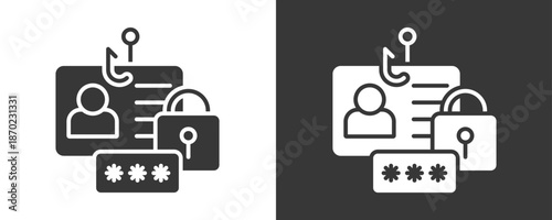 Identity Theft Icon Set Multiple Style Collection