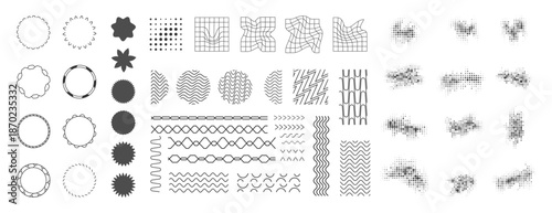 фотографія Vector bundle of minimalist linear design elements