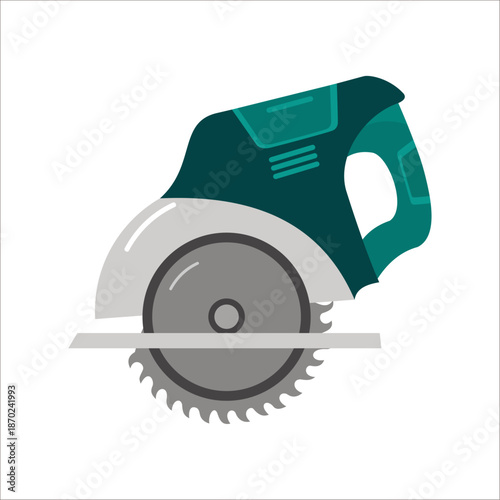 Circular Saw Power Tool Vector Illustration