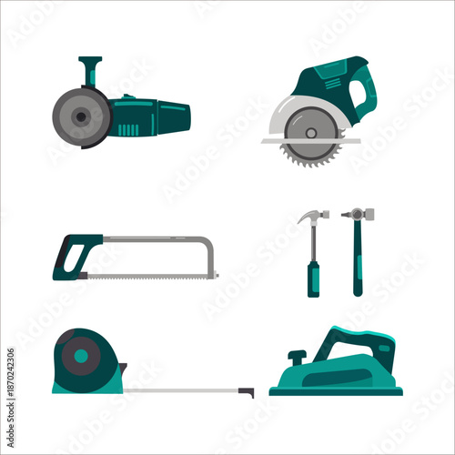 Handyman Tools Collection Vector Illustration