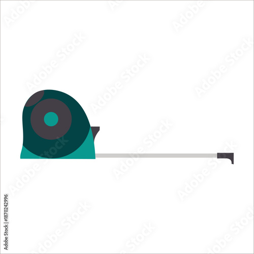 Retractable Tape Measure Tool Vector Illustration