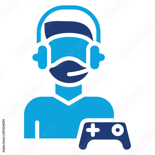 gamers mixed color icon