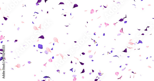 Картината върху платно Purple flower petals sway in the wind