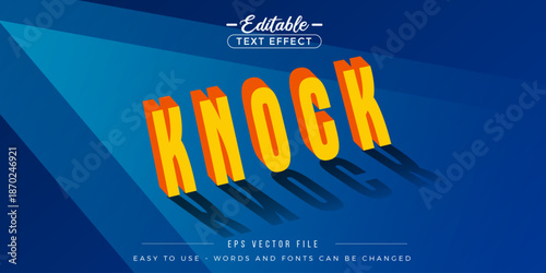Editable text effects on modern knock text.