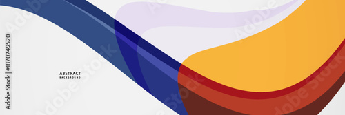 Abstract Fluid Waves in Blue, Orange, and Purple — Modern Designer Background for Projects