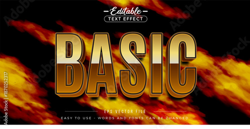 Editable text effects on basic text.